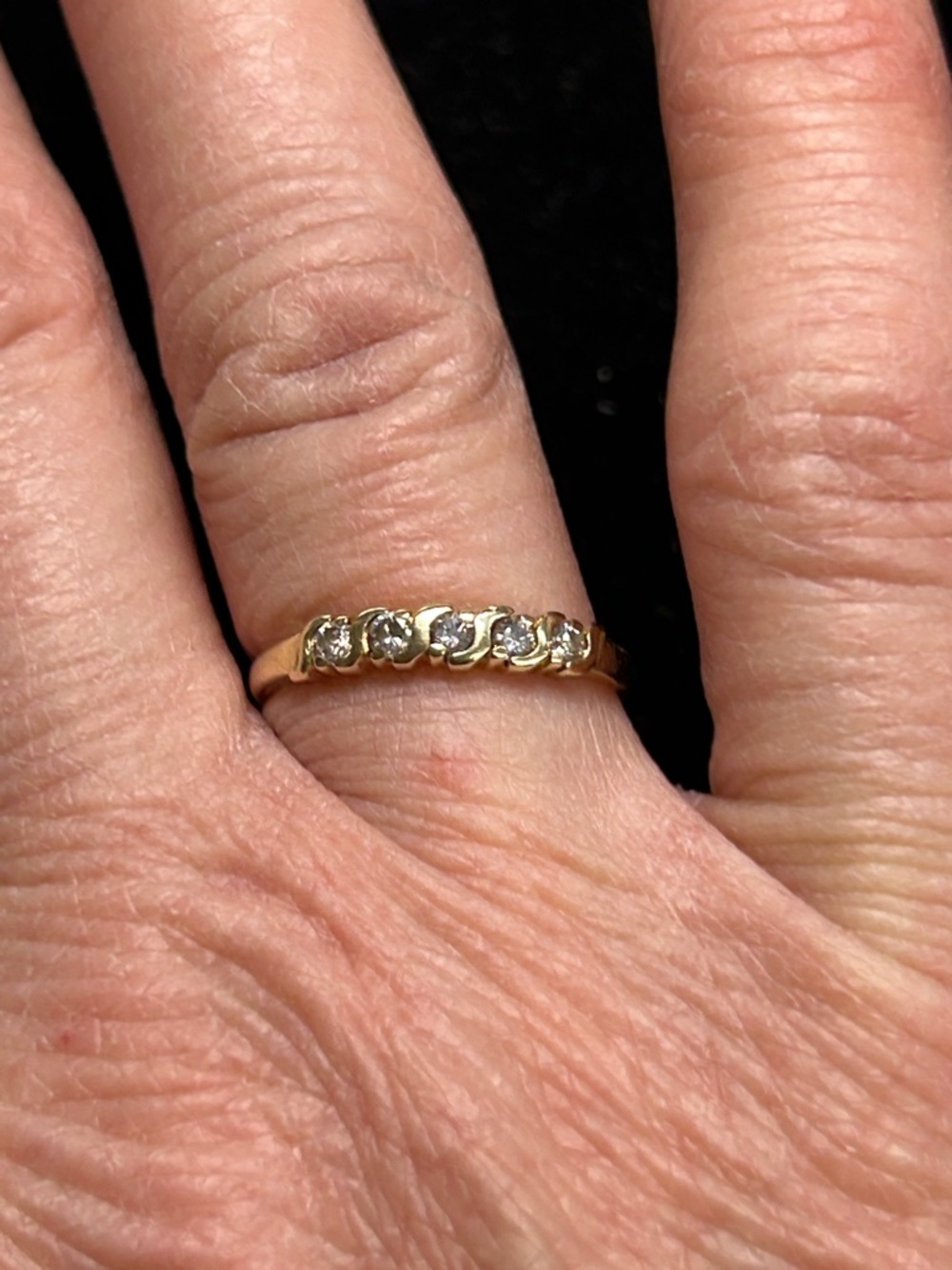 363620 14k yg Diamond ring 1.6g